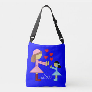 All Children Need Love: Blue Crossbody Bag