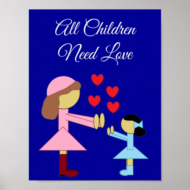 All Children Need Love: Dark Blue Poster (Front)