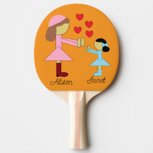 All Children Need Love: Orange Ping Pong Paddle