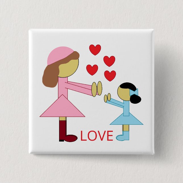 All Children Need Love:  White 15 Cm Square Badge (Front)