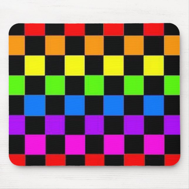 All Colours Chequered Mousepad (Front)