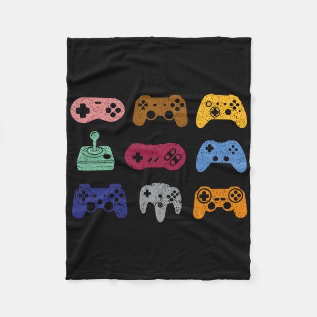 All Control Video Game Controller Console Gaming R Fleece Blanket (Front)