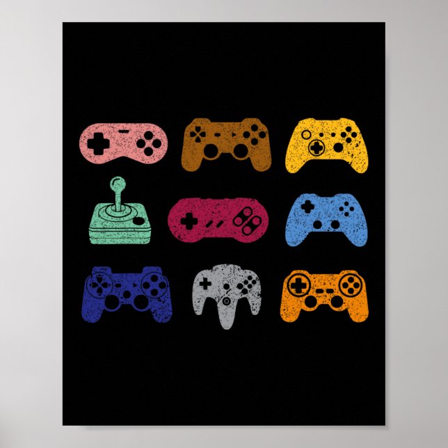 All Control Video Game Controller Console Gaming R Poster (Front)
