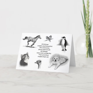 All Creatures Great And Small: Animals: Scripture Card