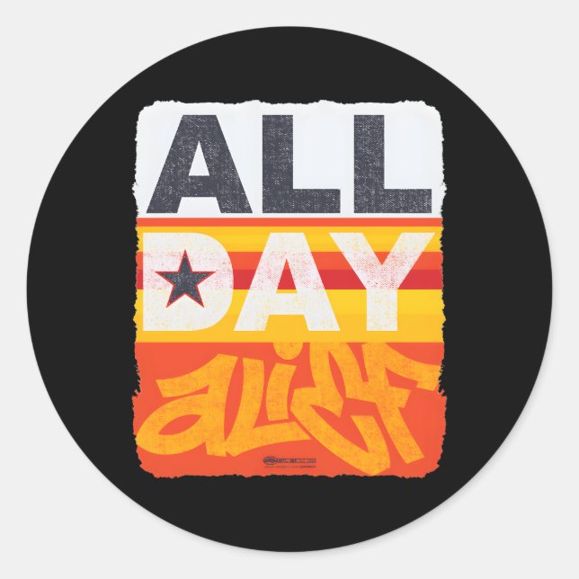 All Day Alief For S Youth Classic Round Sticker (Front)