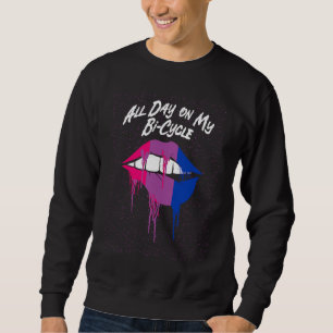 All Day on My Bicycle Bisexual LGBTQ Bi Pride Sweatshirt