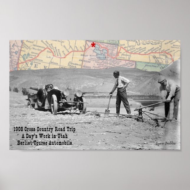 All Day Utah 1908 Road Trip Poster (Front)