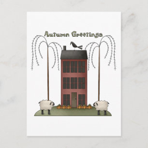 All Dem Blessings · Autumn Greetings Postcard