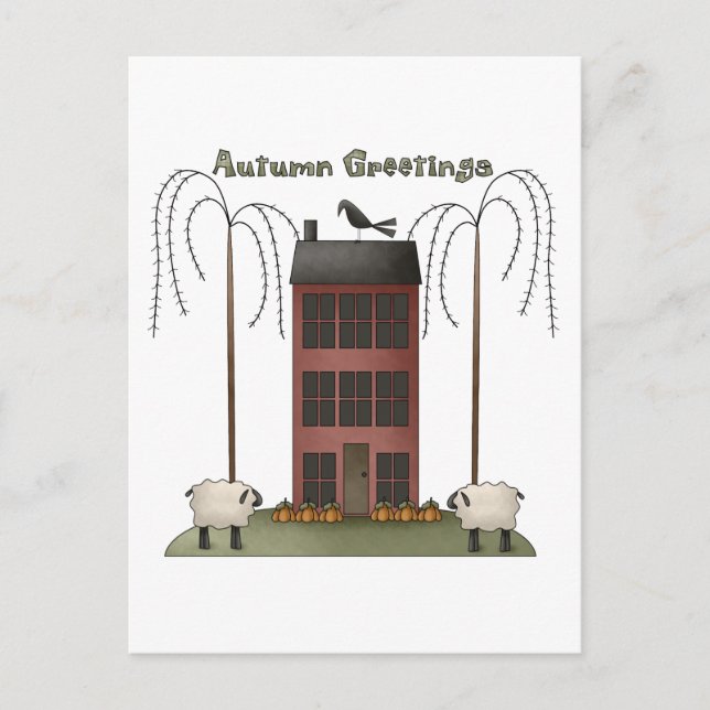 All Dem Blessings · Autumn Greetings Postcard (Front)