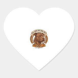 All Dogs Are Cool But Pitbulls Rule Dog Chain Bone Heart Sticker