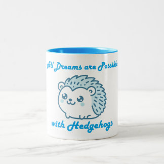 All Dreams and Hedgehogs Two-Tone Coffee Mug