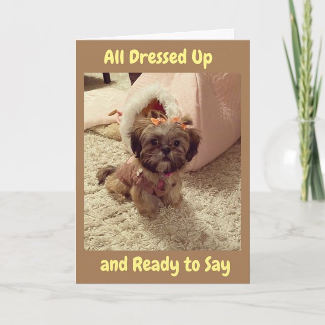 ALL DRESSED FOR EASTER JUST FOR "YOU" HOLIDAY CARD (Front)
