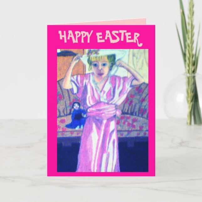ALL DRESSED UP FOR EASTER card (Front)
