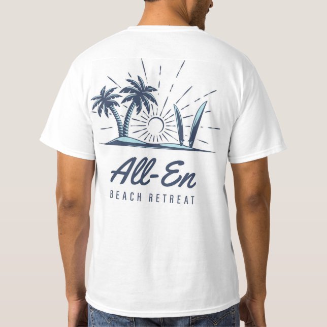 All-En Beach Retreat Men's T-shirt (Back)