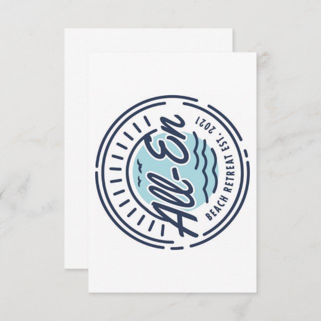 All-En Beach Retreat Thank You Card (Front/Back)
