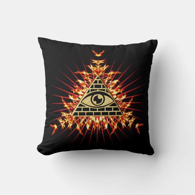 All eye of God, pyramid, foresight Cushion (Front)