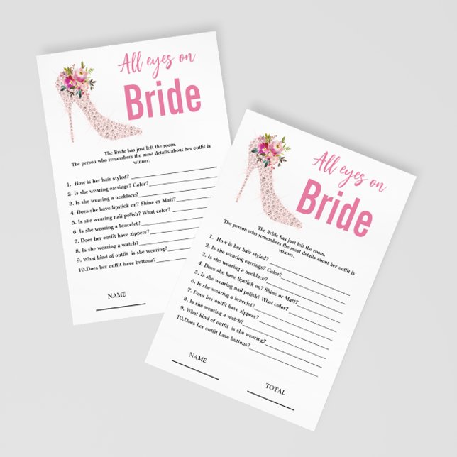  All eyes on Bride Bridal Shower Game (Creator Uploaded)
