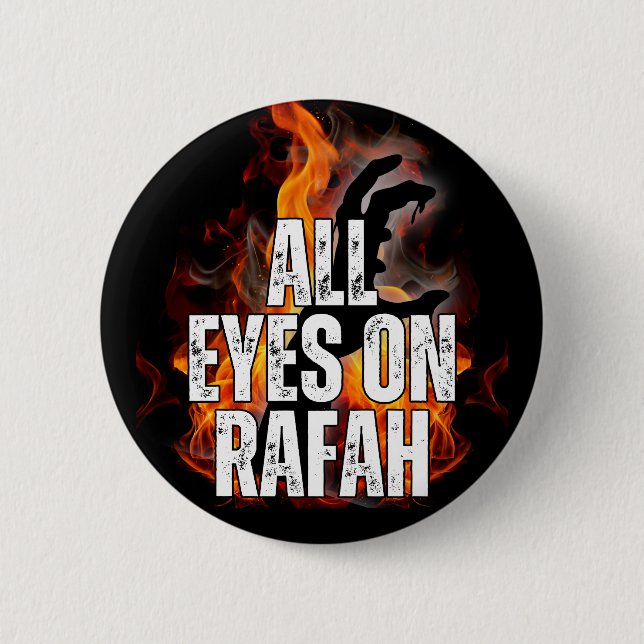ALL EYES ON RAFAH - Rafah Gaza Palestine massacre  6 Cm Round Badge (Front)