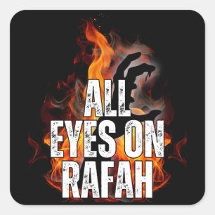 ALL EYES ON RAFAH - Rafah Gaza Palestine massacre Square Sticker
