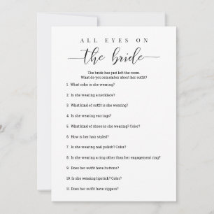 All Eyes On The Bride Bridal Shower Game Invitation