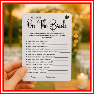 All Eyes on The Bride Bridal Shower Game  Invitation