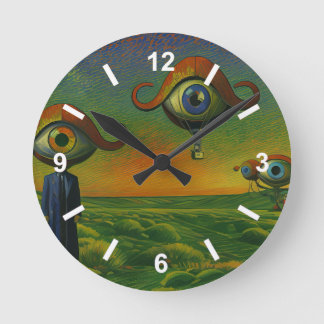 All Eyes Round Clock