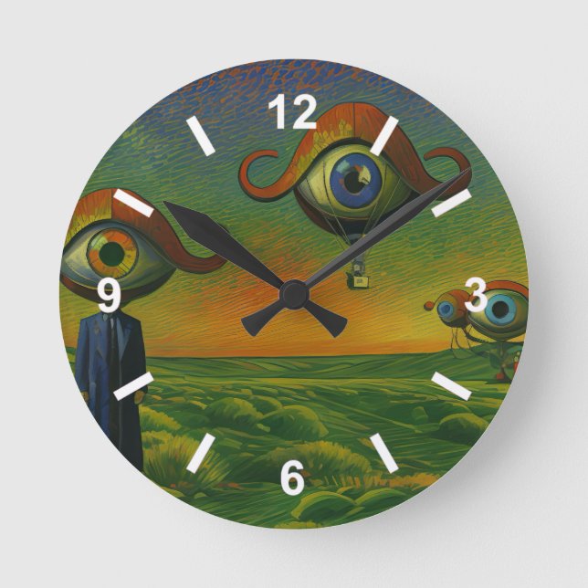 All Eyes Round Clock (Front)