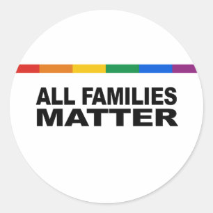 All families matter classic round sticker