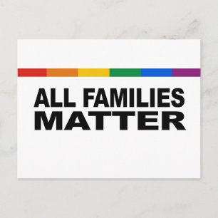All families matter postcard