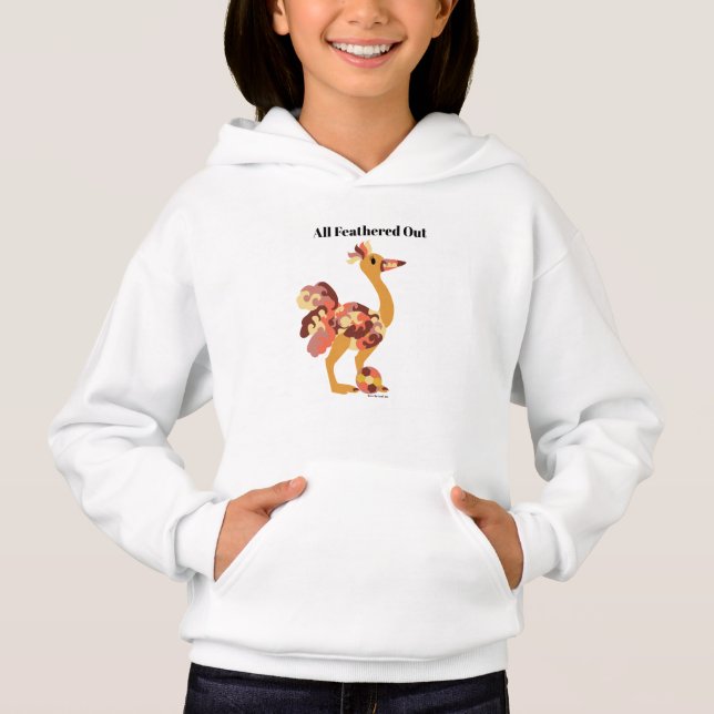 All feathered out ostrich sweatshirt. (Front)