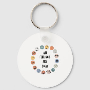 All Feelings Are Okay School Teacher Psychologist Key Ring