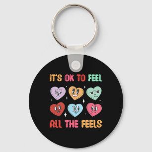 All Feels Counselor School Heart Valentine Mentals Key Ring