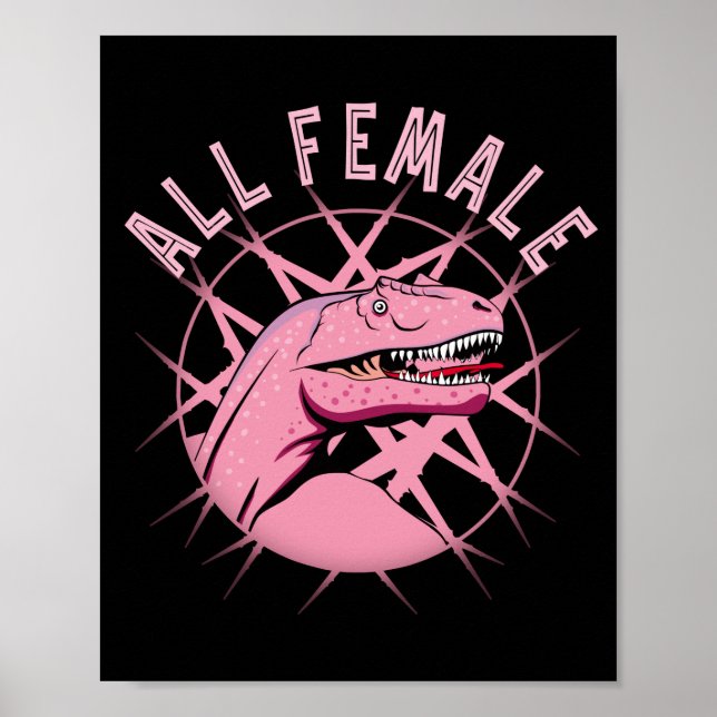 All Female - Dinosaur Lovers Poster (Front)