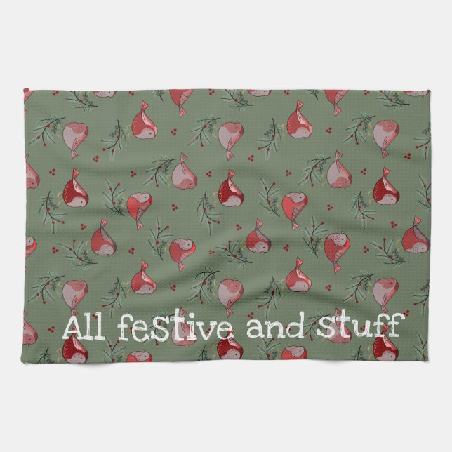 All Festive and Stuff - Festive Kitchen Towel (Horizontal)