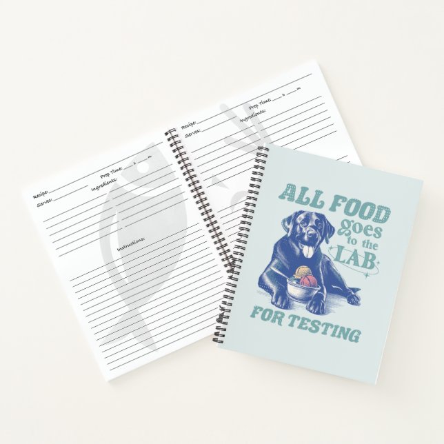All Food Goes to the Black Lab for Testing Retro Notebook (Inside)
