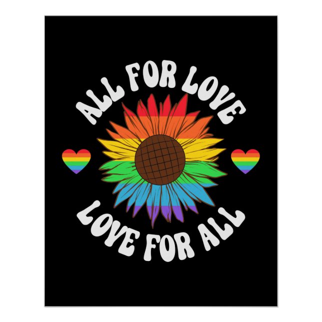 All For Love Love For All | Gay Pride Month Poster (Front)