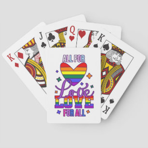 All For Love Love For All - LGBTQ+ Pride Playing Cards