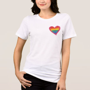 All For Love Quote, Rainbow Typography, Positive T Tri-Blend Shirt