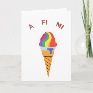 All for me ice cream cone   card