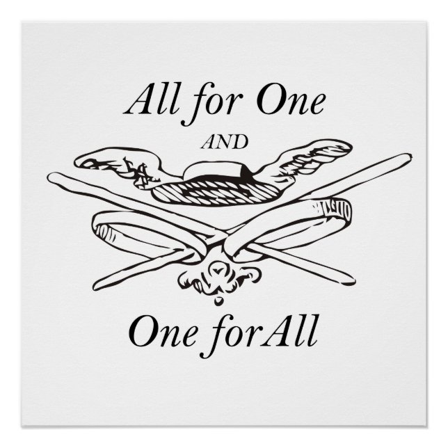 All for One and One for All - The Three Musketeers Poster (Front)