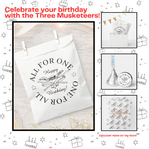 All for One One for All Musketeer Happy Birthday Favour Bags