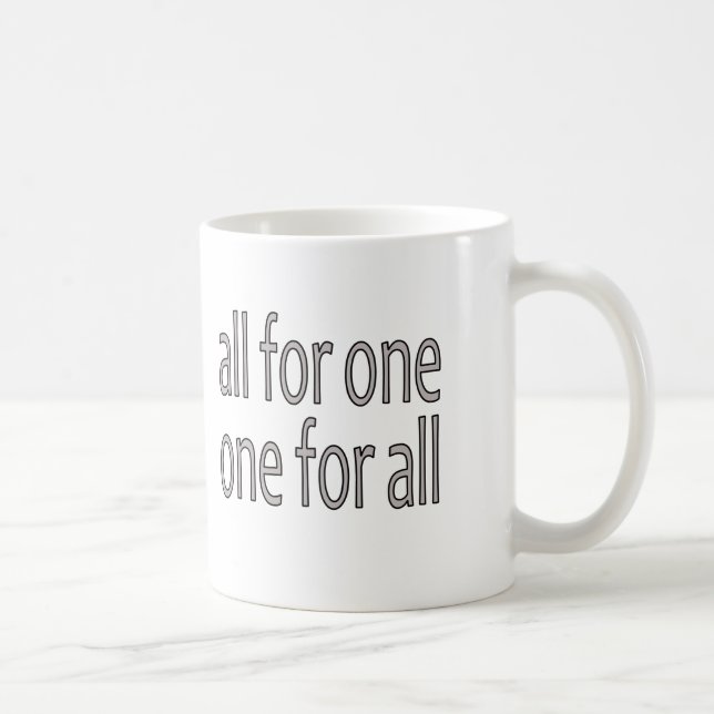 All for One, Un Pour Tous Coffee Mug (Right)