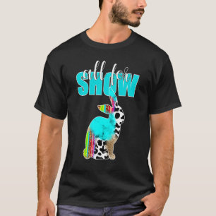All For Show Livestock Rabbit Cow Print Serape Tur T-Shirt