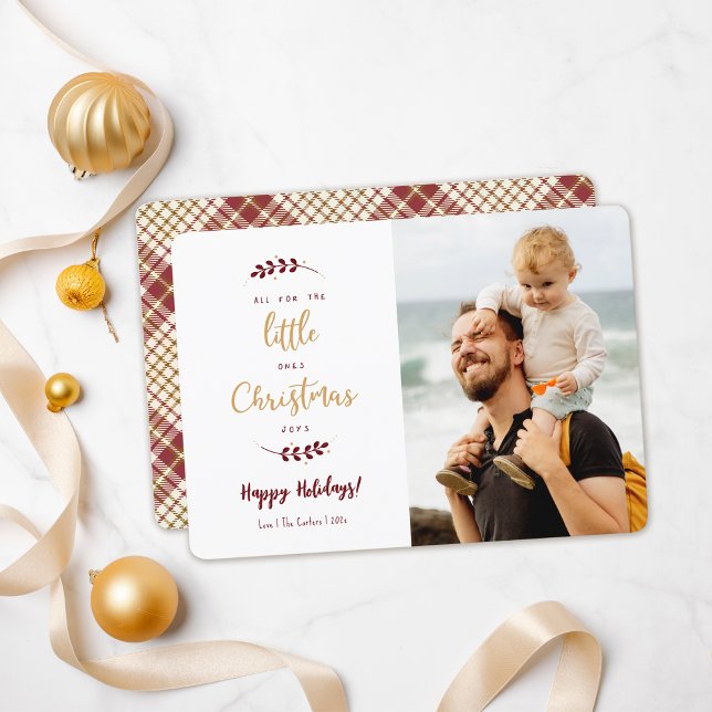 All For The Little Ones Kids Chirstmas Photo Card (All for the little ones Christmas Holiday photo card)