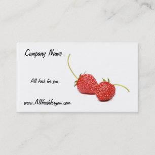 All fresh for you Business Card With Fresh Strawb