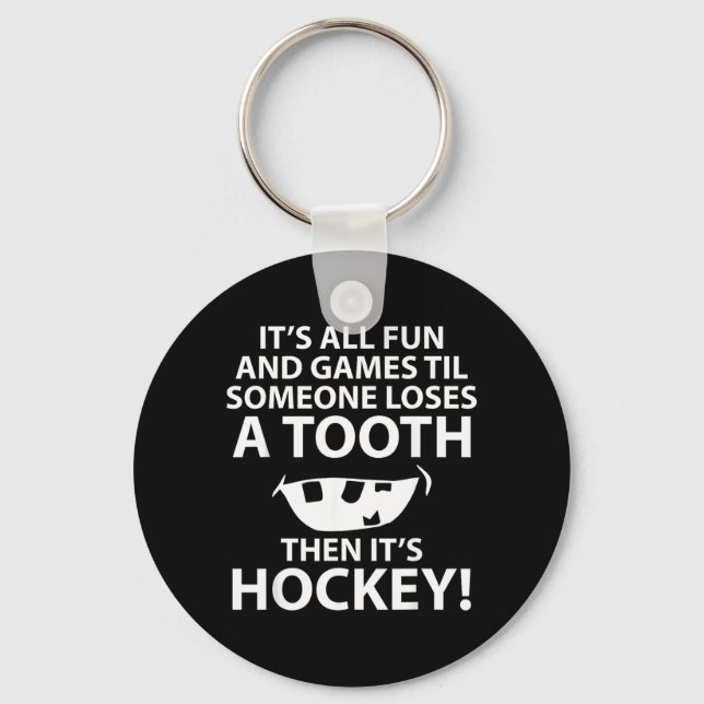 All Fun And Games Hockey Player Key Ring (Front)