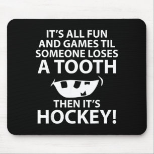 All Fun And Games Hockey Player Mouse Mat