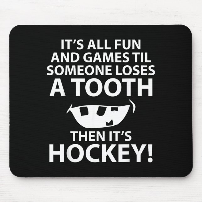 All Fun And Games Hockey Player Mouse Mat (Front)