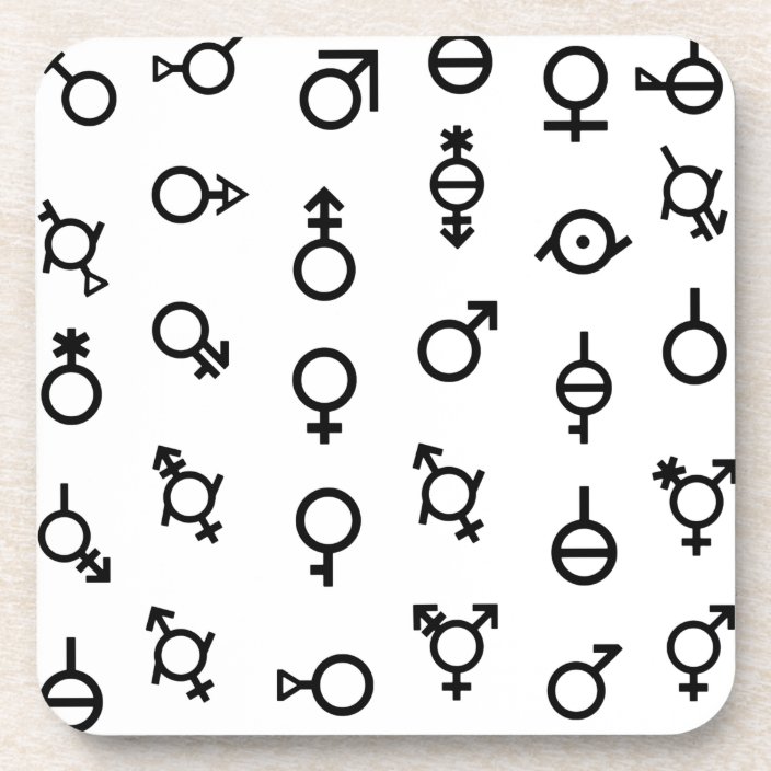 All Gender Symbols Pattern Coaster | Zazzle.co.uk