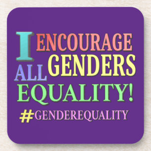 "ALL GENDERS EQUALITY" Cute Design. Buy Now Coaster